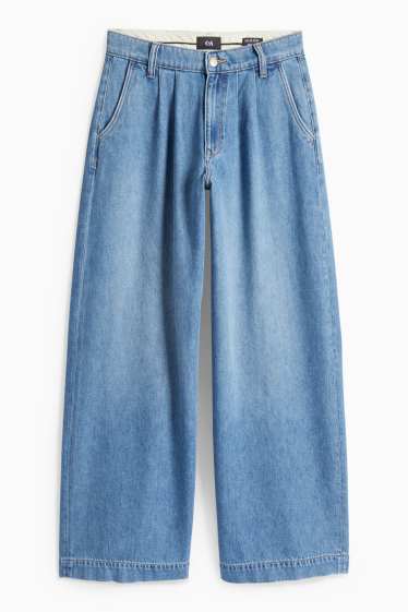 Mujer - Wide leg jeans - high waist - vaqueros - azul claro