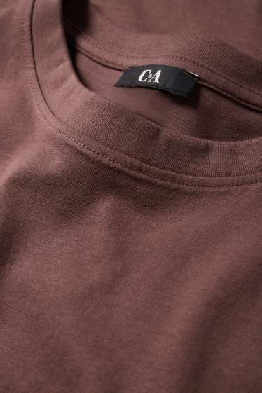 Femmes - Robe-T-shirt - straight fit - marron foncé