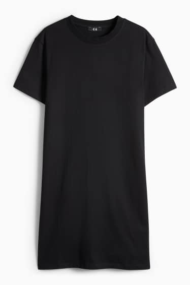 Femmes - Robe-T-shirt - straight fit - noir