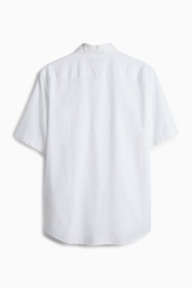 Herren - Hemd - Regular Fit - Button-down - weiß