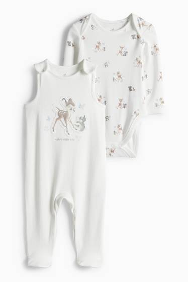 Miminka - dívky - Sada dětského overalu - bílá