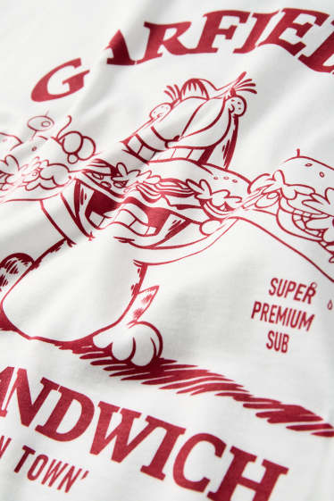 Bărbați - Tricou - relaxed fit - Garfield - alb