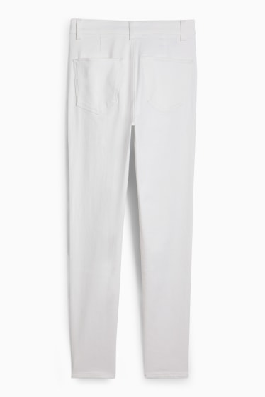 Donna - Jegging jeans - vita alta - bianco