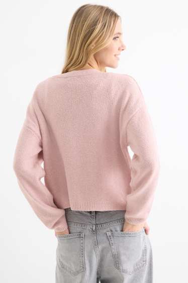 Femmes - Gilet en maille - rose