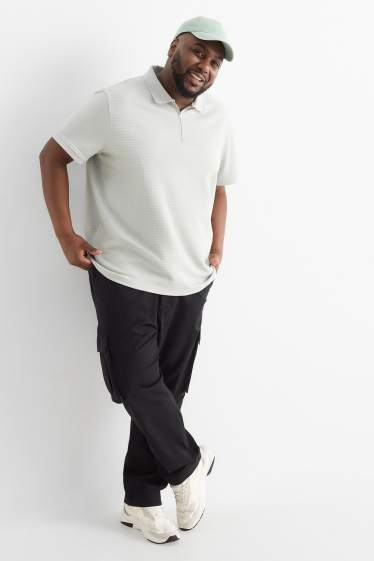 Herren - Cargohose - Tapered Fit - schwarz