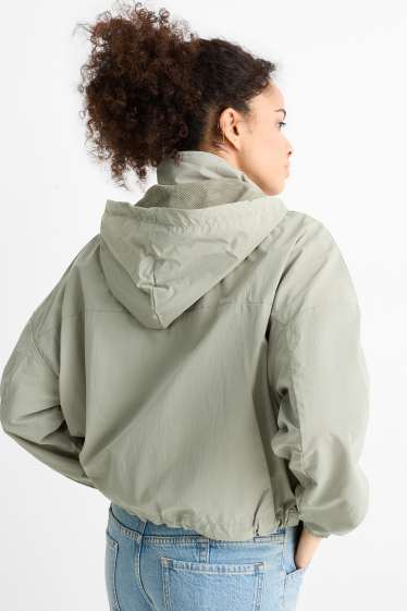 Femmes - Veste à capuche - finition déperlante - vert clair