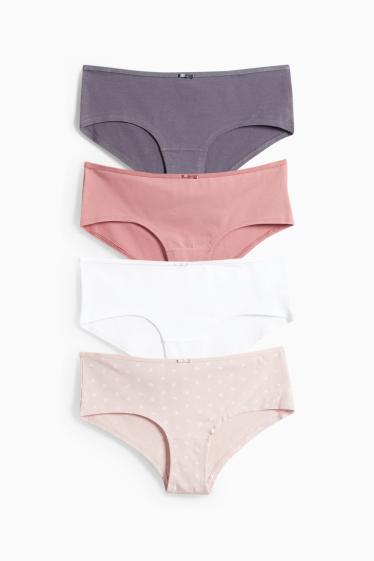 Femmes - Lot de 4 - shortys - rose