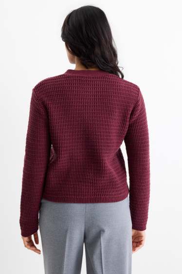 Femmes - Cardigan - bordeaux