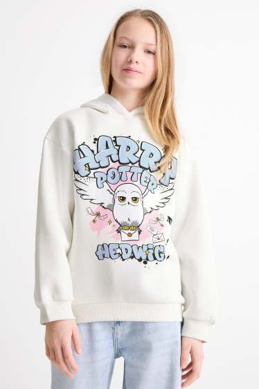 Enfants filles - Harry Potter - sweat à capuche - blanc