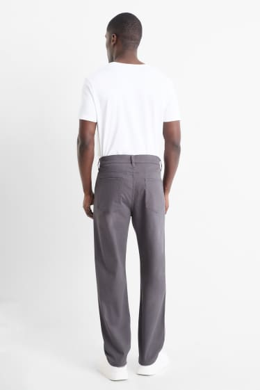 Hommes - Pantalon - regular fit - gris foncé
