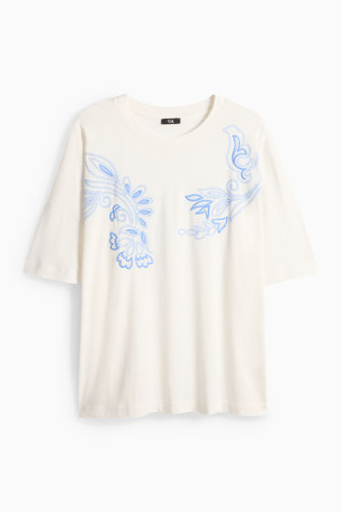 Femei - Tricou - alb-crem