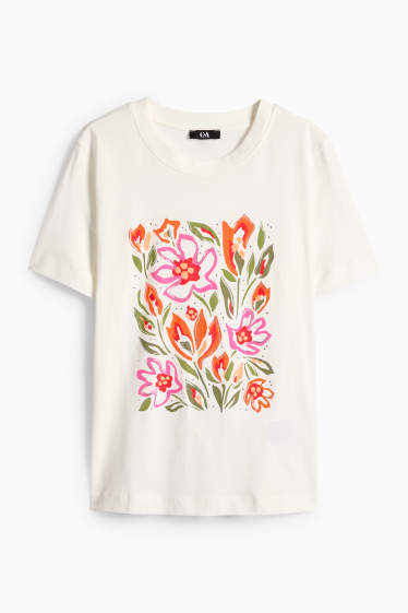 Femei - Tricou - alb-crem