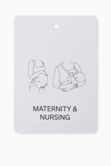 Femei - Rochie-tricou pentru alăptare - maro deschis