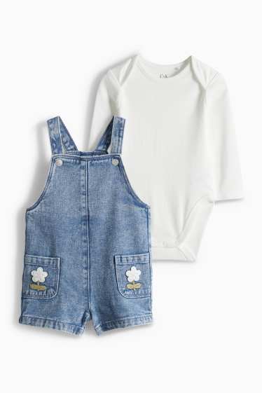 Baby Girls - Baby outfit - white / blue