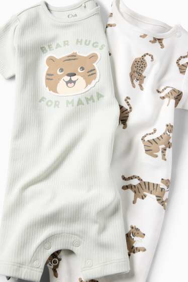 Bebeluși - băieți - Multipack 2 buc. - tigru - pijama salopetă bebeluși - albastru