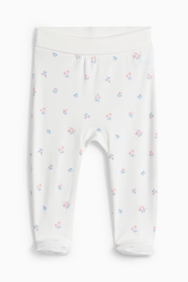 Nadó nena - Ratolins i floretes - conjunt per a nounat - 2 peces - blanc/rosa