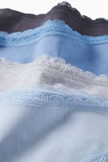 Donna - Confezione da 4 - slip - blu / grigio