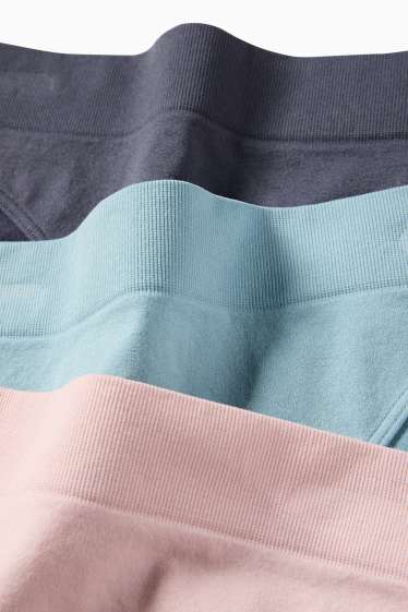 Damen - Multipack 3er - Slip - seamless - rosa / blau