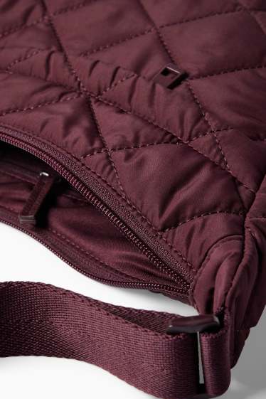 Damen - Stepp-Umhängetasche - bordeaux