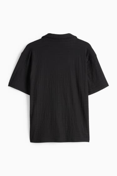 Children Boys - Shirt - textured - black