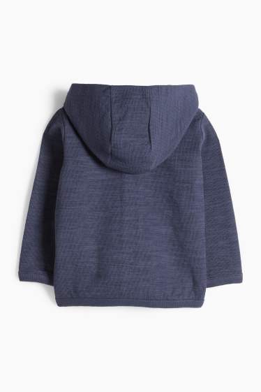 Baby Boys - Sun - baby sweat hoodie - textured - dark blue