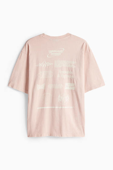 Herren - T-Shirt - Oversized - rosa