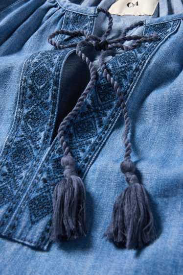 Dona - Túnica - aspecte texà - blau