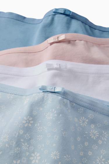 Femei - Multipack 4 perechi - chiloți hipster - albastru / alb