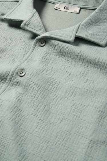 Children Boys - Shirt - textured - light green