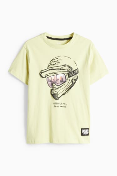 Kinderen: jongens - T-shirt - lichtgeel