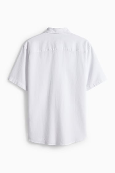 Home - Camisa - regular fit - Kent - texturada - blanc