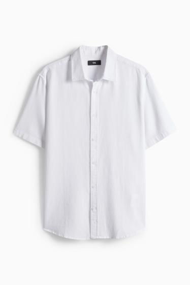 Home - Camisa - regular fit - Kent - texturada - blanc