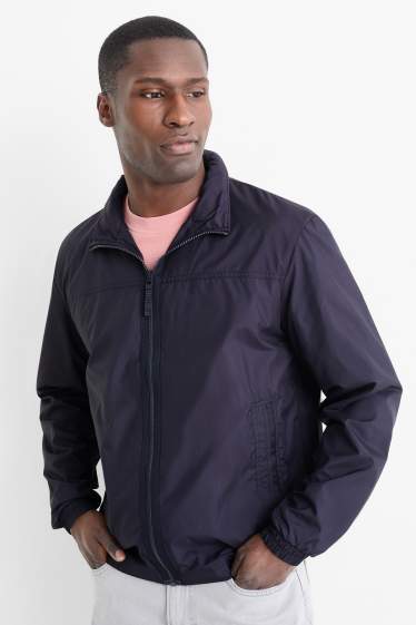 Herren - Blouson mit Kapuze - wasserabweisend - dunkelblau