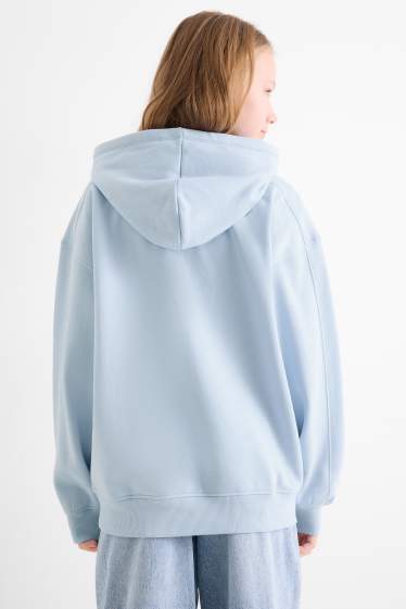 Enfants filles - Sweat à capuche - bleu clair
