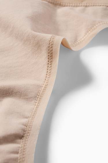 Femmes - Lot de 3 - strings - beige clair