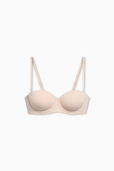 Women - Multiway bra - BALCONETTE - padded - LYCRA® - light rose