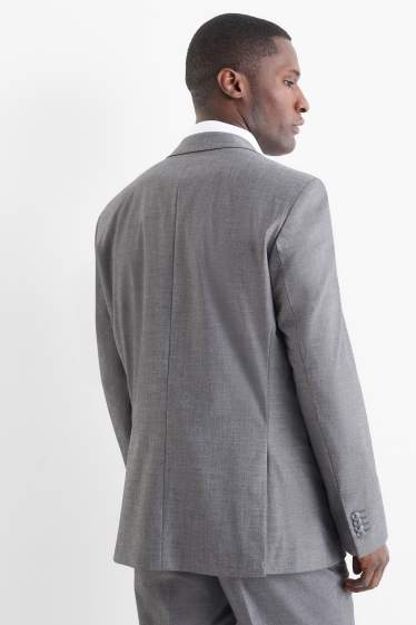 Uomo - Giacca coordinabile - regular fit - tessuto elasticizzato - grigio