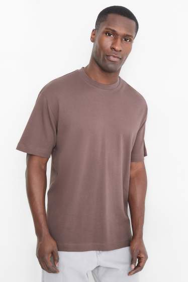 Men - T-shirt - relaxed fit - dark rose