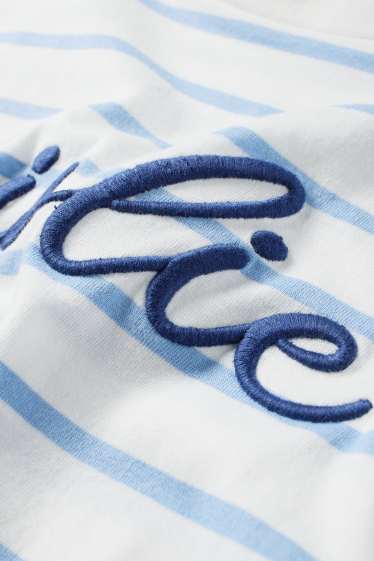 Femei - Tricou - albastru / alb