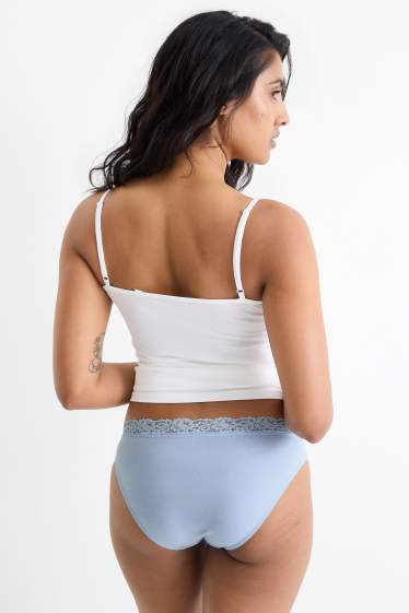 Donna - Confezione da 3 - slip - blu / grigio
