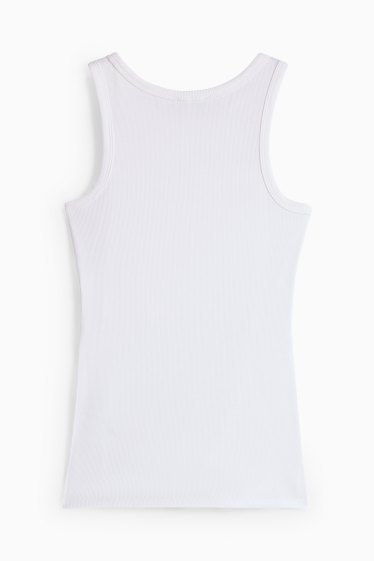 Femmes - Haut d’allaitement - finition côtelée - blanc