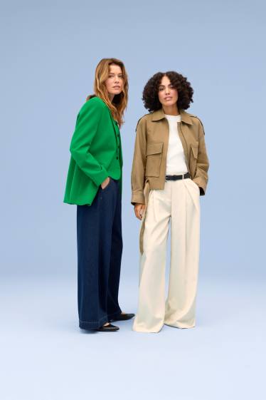 Femmes - Veste à ceinture - beige