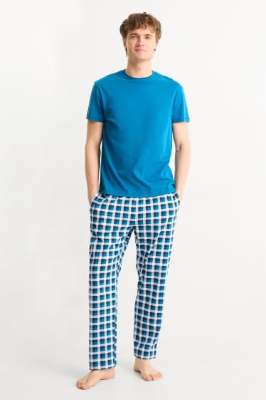 Herren - Pyjama - blau