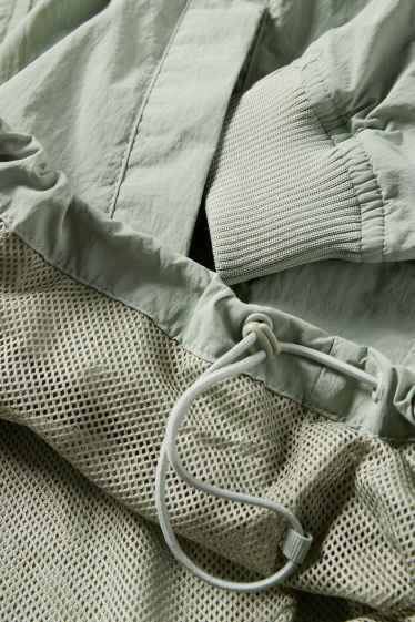 Herren - Jacke mit Kapuze - wasserabweisend - dunkelgrün