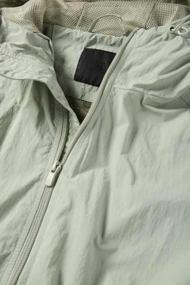 Herren - Jacke mit Kapuze - wasserabweisend - dunkelgrün