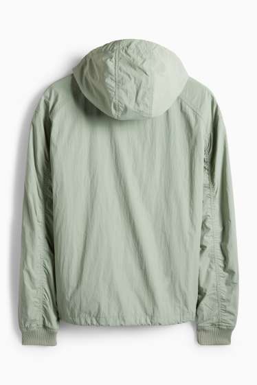 Herren - Jacke mit Kapuze - wasserabweisend - dunkelgrün