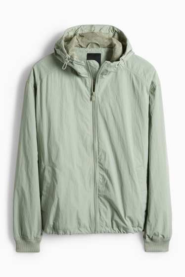 Herren - Jacke mit Kapuze - wasserabweisend - dunkelgrün