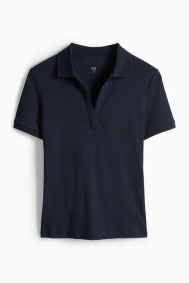 Femmes - Polo - regular fit - bleu foncé