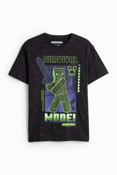 Kinderen: jongens - Minecraft - T-shirt - zwart