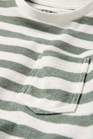 Děti - chlapci - Tričko s krátkým rukávem - zelená / krémově bílá